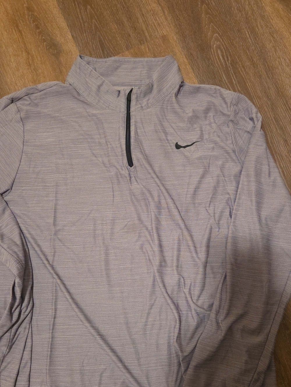 Nike Men’s Light Heather Gray Quarter-Zip Performance Jacket